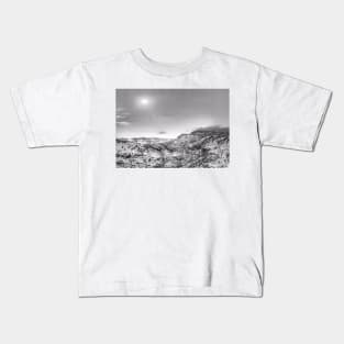 Wild Montana Skies  - Black And White Kids T-Shirt